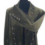 JOH Vintage Double Breasted Velveteen Blazer Jacket Green‎ Size Small Green Photo 4