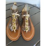 Coach NWT Sieannah Snake Print Leather Thong sandals 11B Photo 1