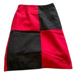 Vintage 90s Red Black Color Block high waisted mini skirt goth Harley Quinn 5 Size undefined Photo 0