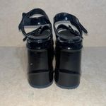 Demonia Wave 13 Goth Bat Buckle Sandals Shoes shiny Black 6" Platform W8 Size 8 Photo 3