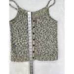 Madewell Knit Button Gray Cream Tank Top Cropped ribbed bottom Woman's Sz S Photo 4