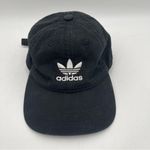 Adidas Baseball Hat Black White Embroidered Logo Adjustable Strap Cotton O/S Photo 1