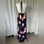 L'ATISTE By Amy Spaghetti Straps Floral Faux Wrap Plunging Backless Maxi Dress S Photo 6
