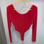 Long Sleeve High Cut Red Bodysuit US M Size M Photo 2