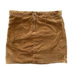 Brandy Melville  Camel Corduroy A-Line Mini Skirt Scalloped Hem Fall Casual Photo 1