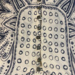 Anthropologie Maeve Navy and white Boho Blouse Photo 3