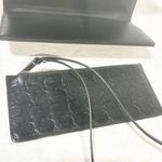 Karl Lagerfeld  Black Embossed Pull Out Clutch Full Zip Wallet Photo 2