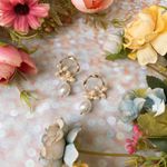 Gold Pearl Statement Drop Earrings Photo 0