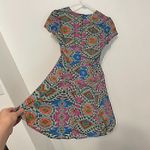 Lovers + Friends  Cassidy Dress Mosaic White Gray Multi Geometric Mini Fit Flare Photo 12