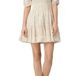 Cleobella Sadie Mini Dress Puffy Sleeves V-Neck Ditzy Floral Print All Over sz M Photo 2