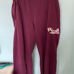 PINK - Victoria's Secret Sweatpants Burgundy Photo 0