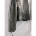 Rebecca Minkoff Olive Green Moto Jacket Size S Faux Vegan Leather Biker Coat NWT Photo 7