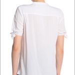 Draper James NWT  Bow Sleeve Button White Blouse, 2 Photo 12