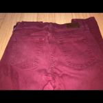 Madewell  Size 27 9” High Riser Skinny Skinny Maroon Jeans Burgundy Photo 3