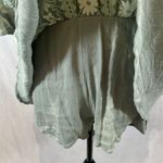 Petal Dew Boutique sage green and ivory lace over mini dress romper size small Photo 6