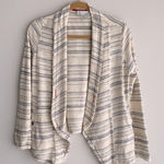 Anthropologie  Striped Lightweight Open Front Sweatshirt Jacket XS Photo 0
