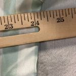 Dior Vintage Christian  Women Satin Striped Pajama Top Mint Green Button Up Large Photo 6