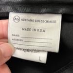 AG Adriano Goldschmied  Coated Moto Jacket Black Biker Style‎ Made In USA Size L Photo 7