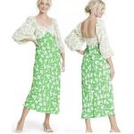 NWT RIXO x Target Daisy Print 3/4 Sleeve Sweetheart Swing Midi Green Women's 6 Photo 2