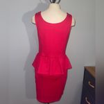 Rosey dark pink peplum dress cocktail mini dress EUC woman’s large Photo 1
