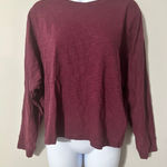 Lilla P Womens‎ Crewneck Dolman Long Sleeve Sangria Top Size M Red Size M Photo 0