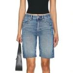 Free People NWT We The Free Ghost Town Blue Denim Long Shorts Photo 1