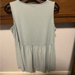 Zenana Outfitters Blue Smocked Sleeveless Tank Top Photo 1