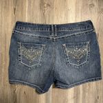 a.n.a Blue denim shorts with a western flair size 10 waist us 16, rise is 10 Photo 1