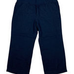 Soft Surroundings  Navy Blue Linen Pull On Wide Leg Pants Casual Resort 2X Photo 0