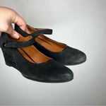 Geox  Respira | Black Wedge Suede Mary Jane‎ Shoes 38 or US 8 Photo 2