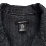 Ashley Stewart Blazer Button Front Denim Contrast Stitch Plus Jacket Size 14W Photo 1