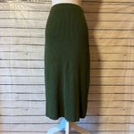 Vince Womens Green Ribbed Knit Calf Midi Skirt Photo 11