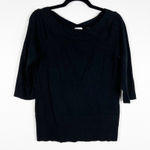 White House | Black Market WHITE House Black Market Knit 3/4 Sleeve Sweater Black Sz M Photo 0