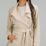 Lululemon  Softstreme Belted Wrap Jacket Sz XL/XXL Trench Tan Photo 0