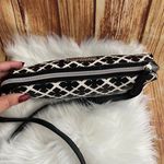 Kenneth Cole Reaction Women Small Faux Leather Purse Crossbody Bag Black & White Photo 4