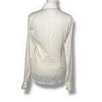 Black up Snap Closure Accent Textured Cream Shirt Approx Small A30 White Photo 2