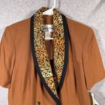 Danny & Nicole Vintage  Petite Size 8 Brown Animal Print Collar Knee Length Dress Photo 1