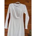 Lulus  Eloquent Endearment White Long Sleeve Backless Maxi Dress Bridal Wedding M Photo 5