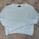 Uk2la Blue Crew Neck Sweater with Ribbed Texture Photo 0
