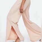 ZARA  Basic Lace Sheer Pale Pink Side Slit Pants Feminine Fairy Jumpsuit Formal Photo 1