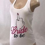 Spencer’s Size Medium Bride To Be Racer Tank Top . New Without Tags White Photo 0