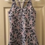 Lilly Pulitzer Luxletic Indigo Star Crush Tank Top Size Small Hip Length Photo 0