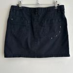 Charles Vogele Teens Black Denim Mini Skirt with Rhinestones/Studs, Size 176 Size M Photo 10