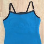 Beyond Yoga  Teal Blue & Black Criss Cross Tank Top Photo 8