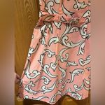 Moschino Boutique  Pink & White Printed Cotton Poplin Belted A-Line Dress Size 12 Photo 5