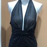 Topshop  crystal halter black jumpsuit Photo 6