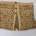 Ces Femme Leopard Print Oversized Cardigan Medium Wool Angora Blend Brown Photo 1