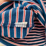 Brandy Melville  Striped Cropped Tee Shirt Blue/Red Sz OS Photo 4