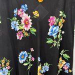 Ambiance Black With Multicolor Floral Print Maxi Skirt Large Photo 2