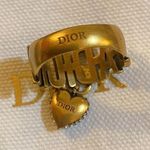 Christian Dior Dior J'ADIOR RING Antique Gold-Finish Metal and White Crystals Photo 4